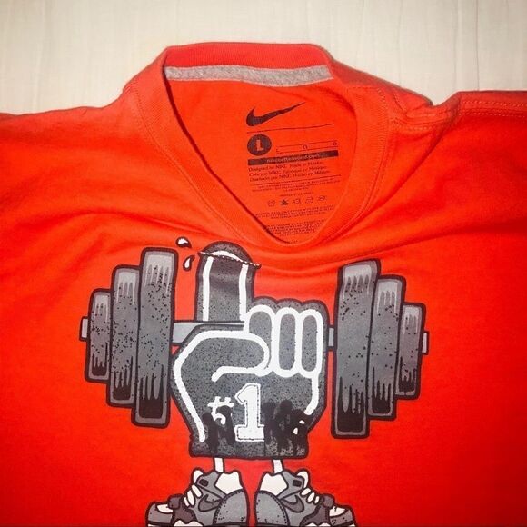 Nike boys athletic cotton orange T-shirt size L - Picture 2 of 3